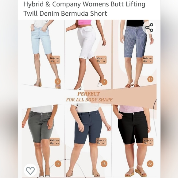 Butt Lifting Bermuda shorts size 22 - Picture 3 of 9